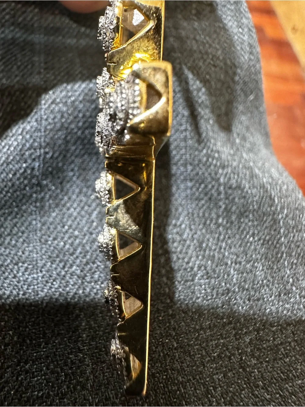 10KT Gold Diamond Pendant - Gold and White